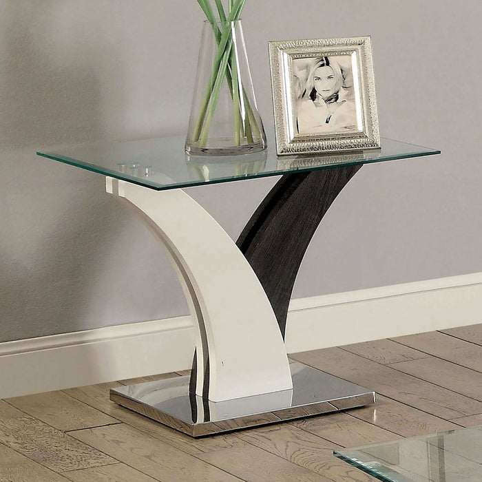 Sloane - End Table - White / Dark Gray