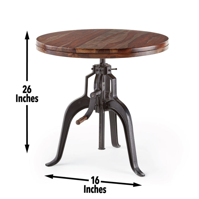 Sparrow - Round Crank Table - Dark Brown