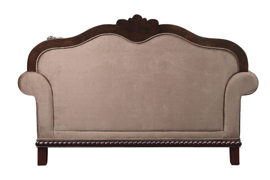 Chateau De Ville - Loveseat - Fabric & Espresso Finish