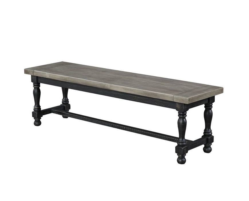 D00511 - Dining Bench - Gray / Black