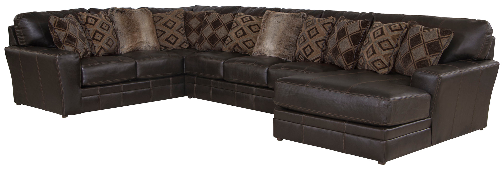 Denali - Italian Leather Match Sectional