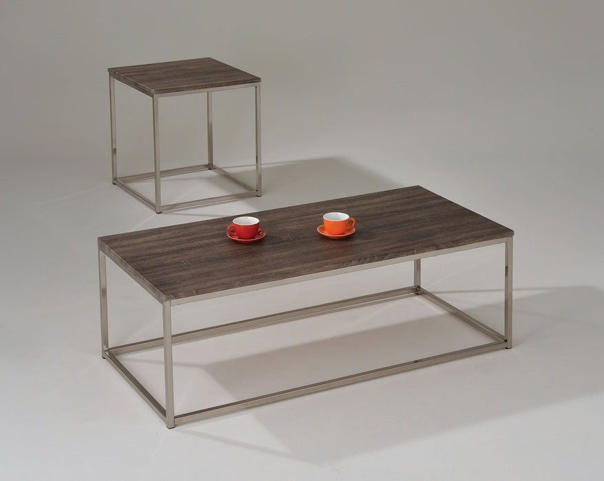 Cecil - Coffee Table - Walnut & Brushed Nickel