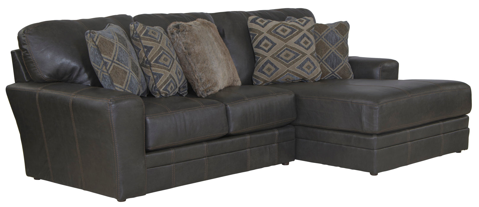 Denali - Italian Leather Match Sectional