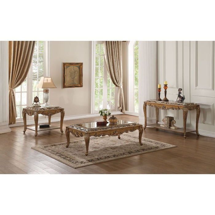 Orianne - Coffee Table - Mirrored & Antique Gold