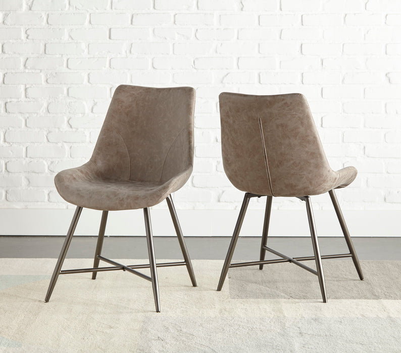 Ramona - PU Side Chair (Set of 2) - Brown