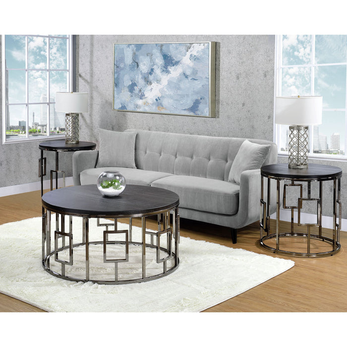 Ester - Round End Table - Chrome