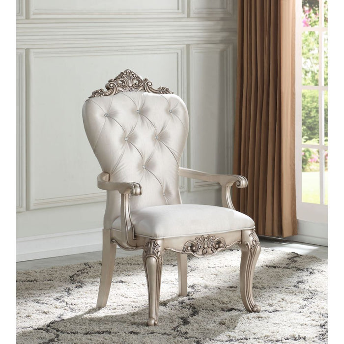 Gorsedd - Chair (Set of 2) - Cream Fabric & Antique White