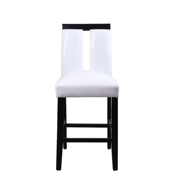 Bernice - Counter Height Chair (Set of 2) - White PU & Black