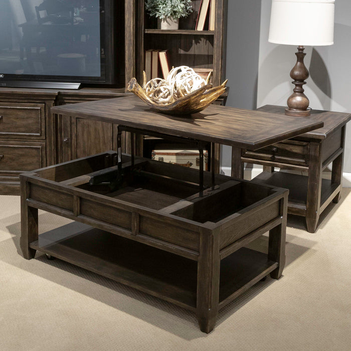 Paradise Valley - Lift Top Cocktail Table - Dark Brown