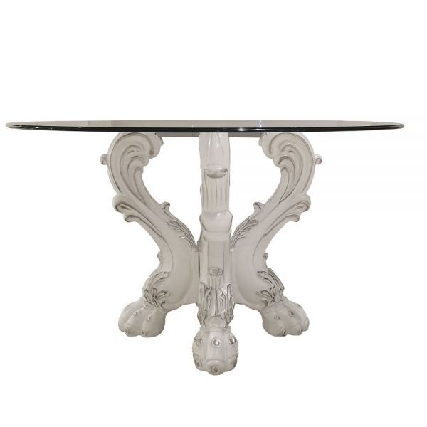 Dresden - Dining Table 33"L - Bone White Finish