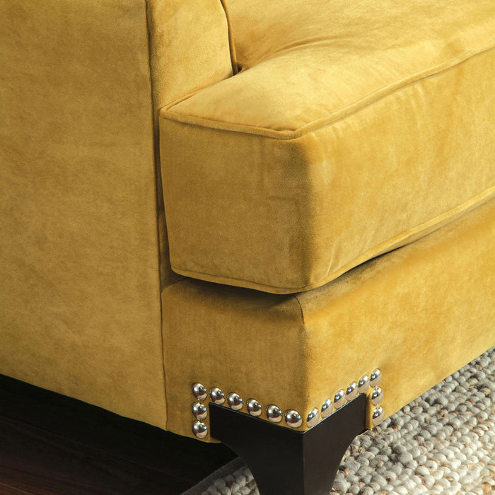 Viscontti - Loveseat - Gold / Gray