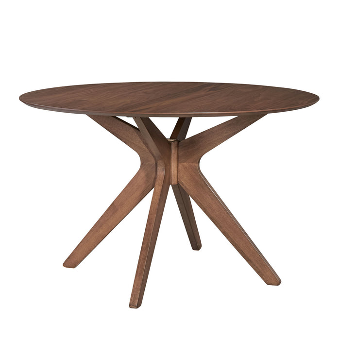 Space Savers - Round Pedestal Table - Dark Brown