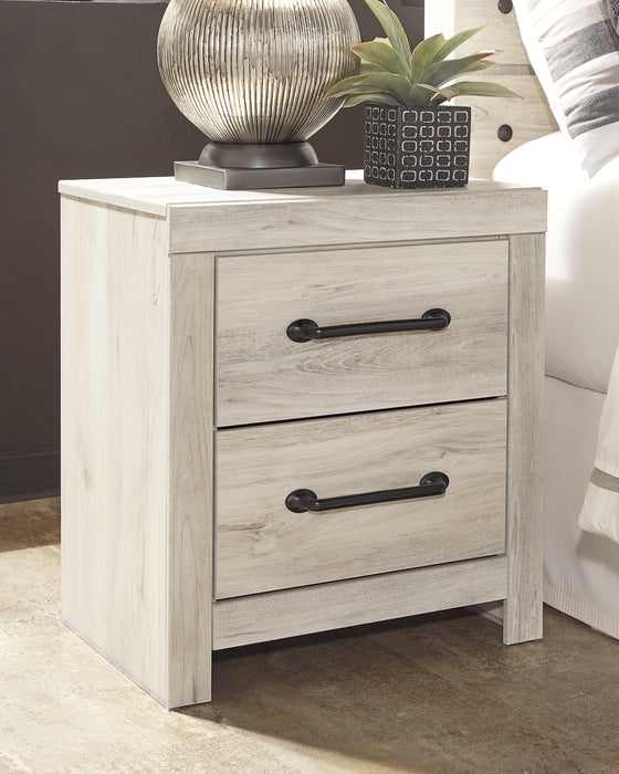 Cambeck Twin Panel Bed with Mirrored Dresser and 2 Nightstands