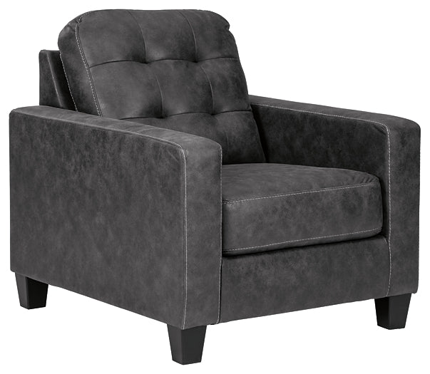 Venaldi Sofa Chaise, Chair, and Ottoman