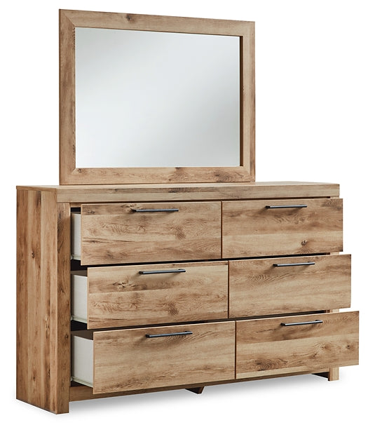 Hyanna Full Panel Bed with Mirrored Dresser, Chest and 2 Nightstands